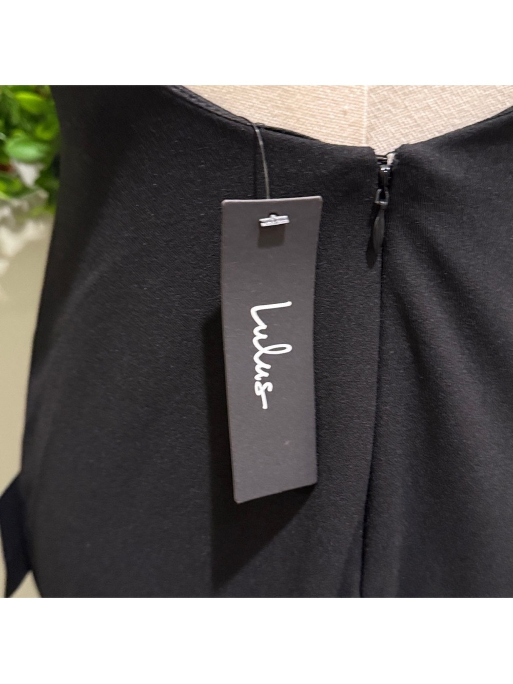 NWT- Keep It Interesting Black Asymmetrical Cutout Halter Dress - Picture 12 of 13